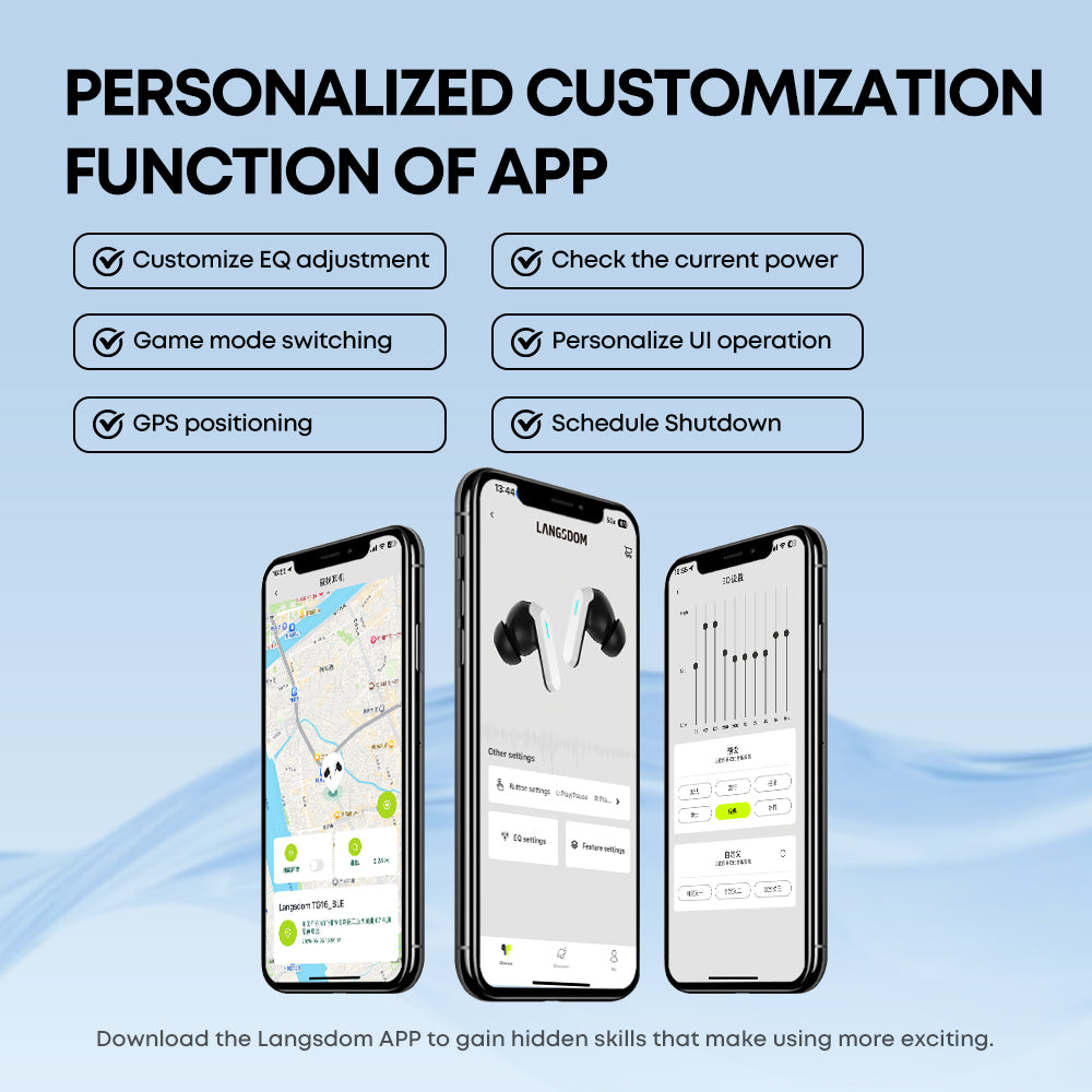 Bluetooth Oordopjes met Ruisonderdrukking en App-bediening